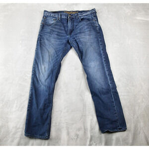 American Eagle Jeans Mens 34X32 (34x30 Meas) Slim Straight Blue Denim
